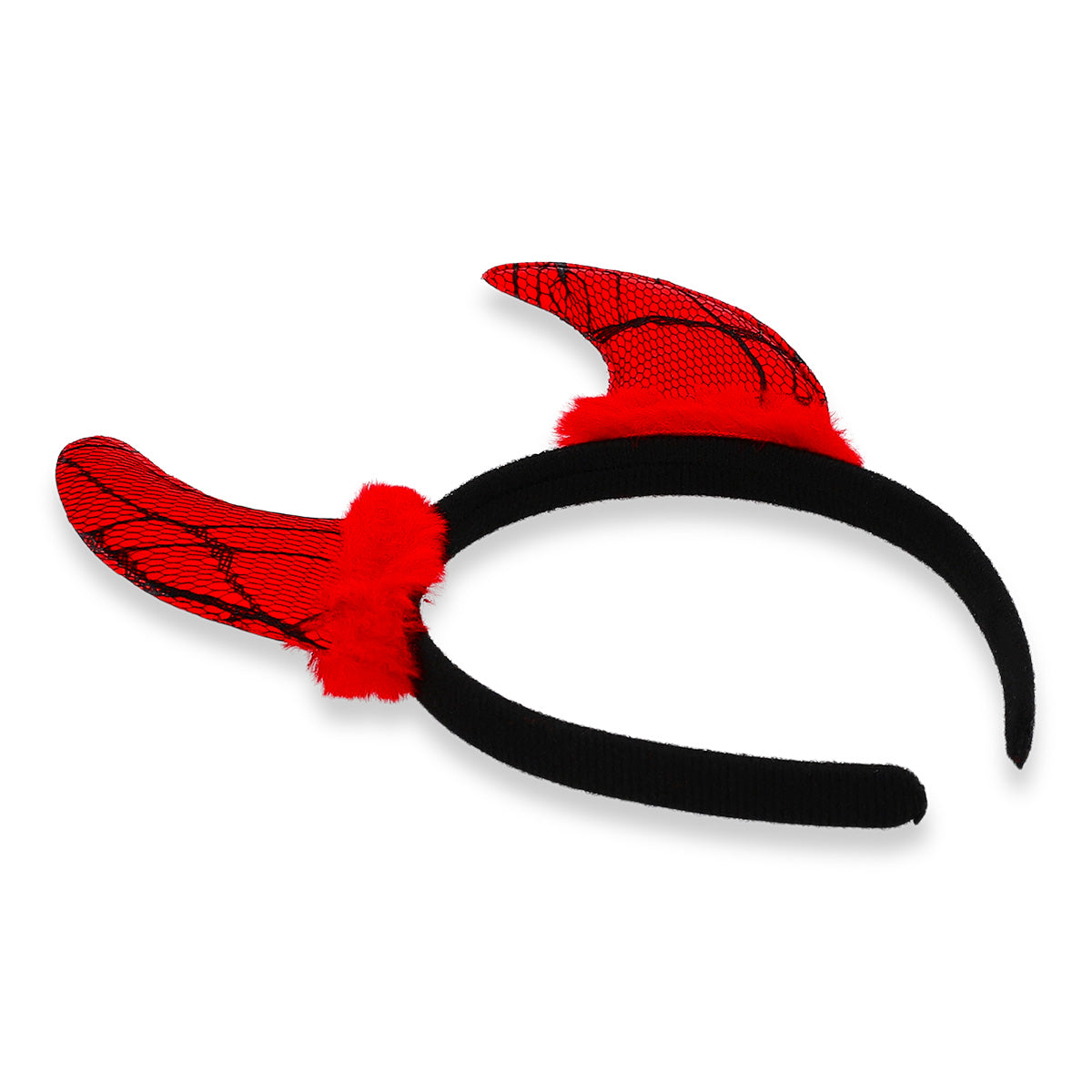 Adult devil horns costume hairband by Flying Tiger Copenhagen, featuring red devil horns for party and costume occasions.