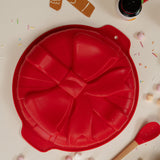 Red bow baking mould