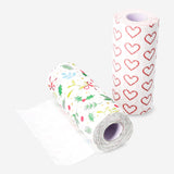 Flying Tiger Copenhagen Christmas print paper towels, 2-pack, kitchen paper towels with festive holiday designs for kitchen use.