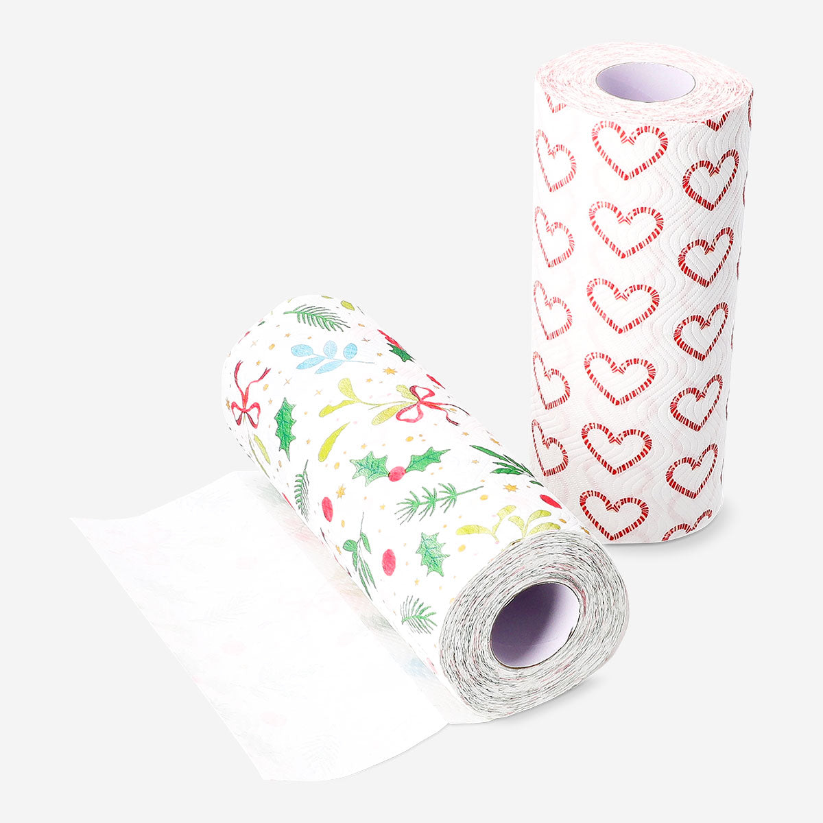 Flying Tiger Copenhagen Christmas print paper towels, 2-pack, kitchen paper towels with festive holiday designs for kitchen use.