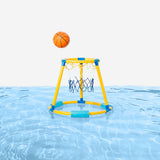 Floating basketball pool game by Flying Tiger Copenhagen with a hoop and ball for water fun.