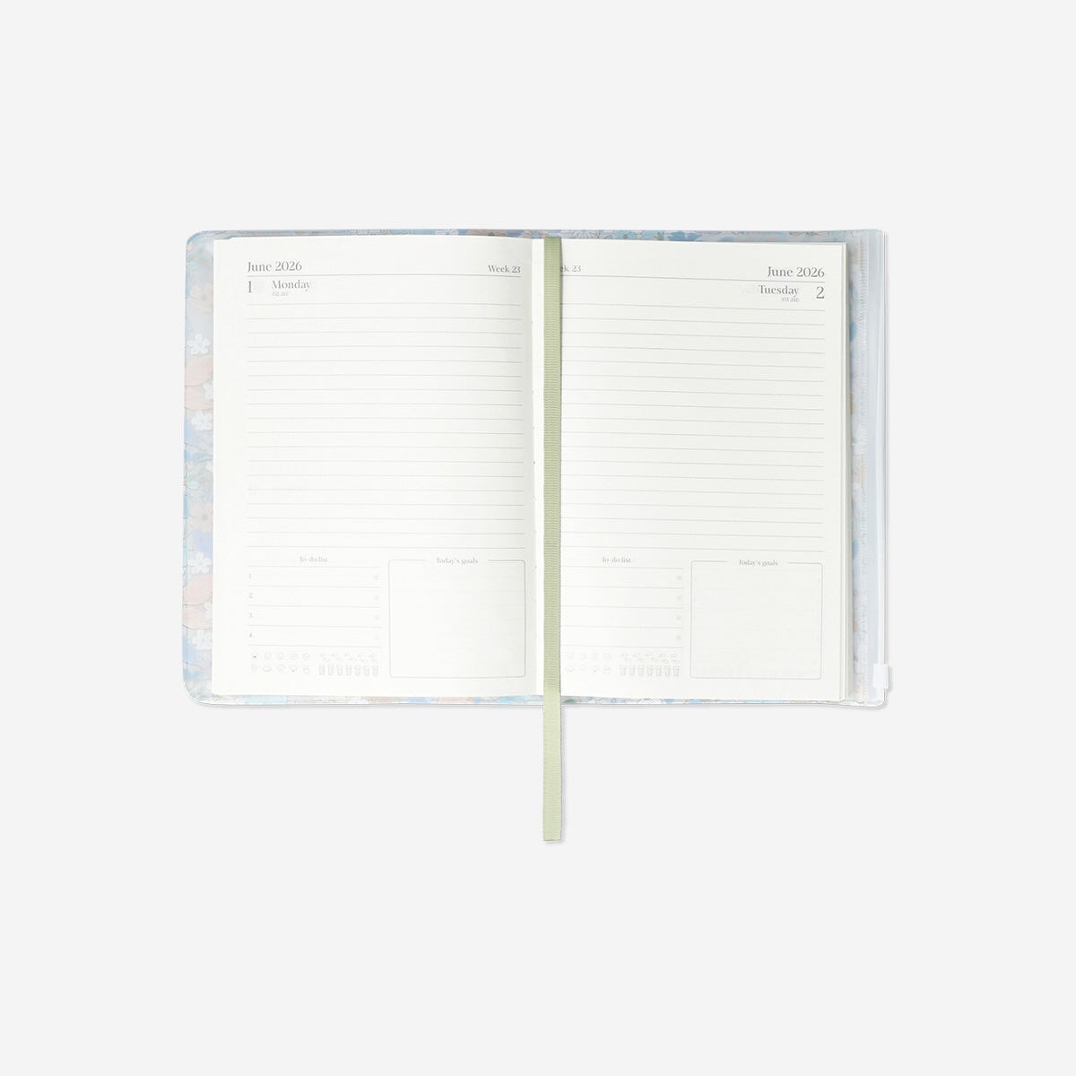 A5 Floral dialy diary - English office Flying Tiger Copenhagen 