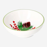 Mini ceramic bowl with pine tree branch print, 8 cm, from Flying Tiger Copenhagen, suitable for kitchen use.
