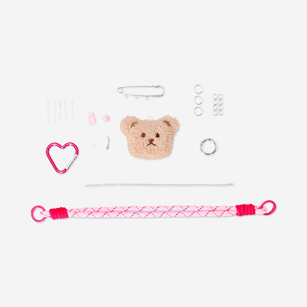 DIY bag charm featuring a cute bear from Flying Tiger Copenhagen, perfect for customizing and accessorizing bags.