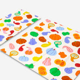 Set of two fabric napkins with festive pumpkin print from Flying Tiger Copenhagen, ideal for home table decor.