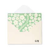 Flying Tiger Copenhagen floral greetings card with congratulatory message, suitable for office occasions.