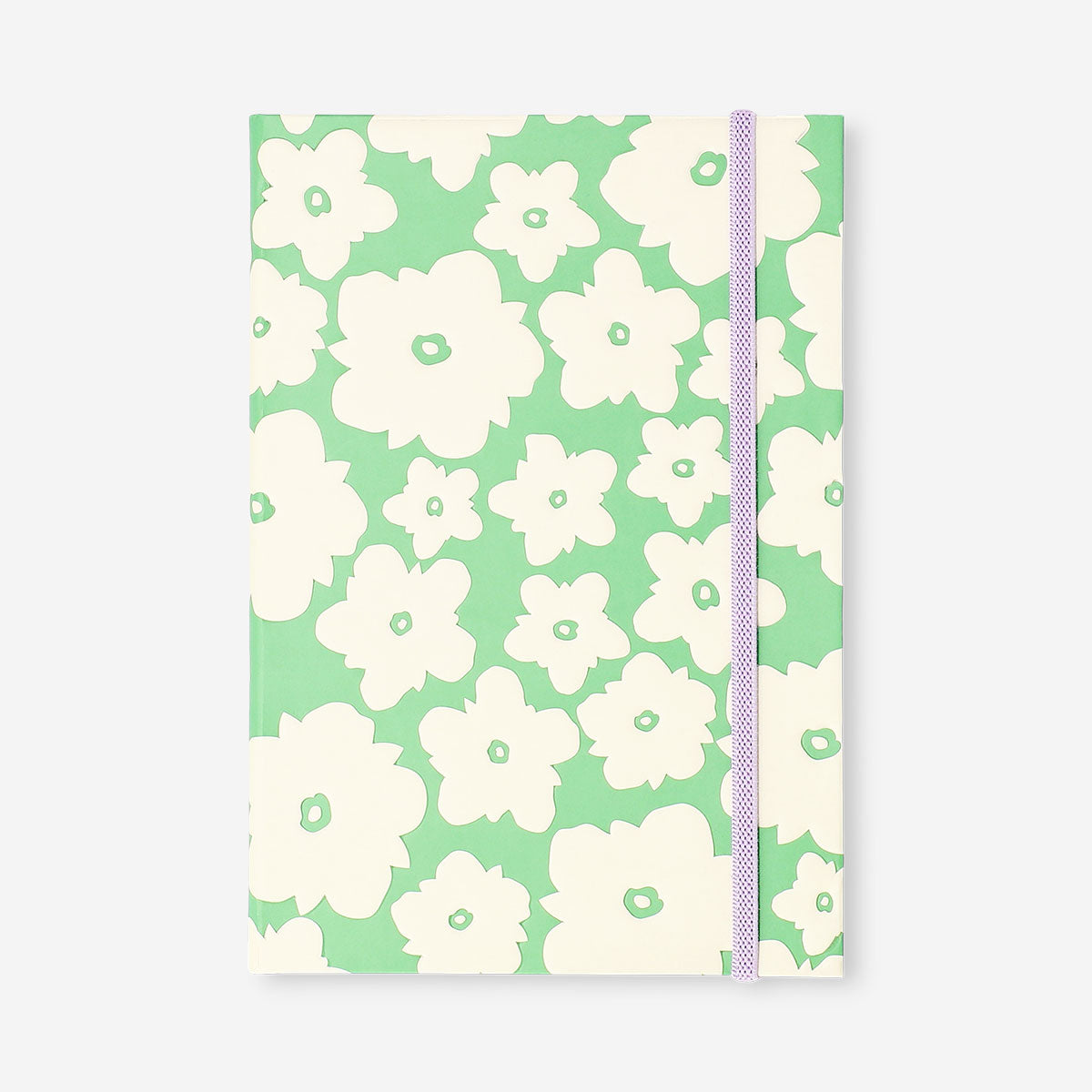 A5 green floral bullet planner from Flying Tiger Copenhagen featuring a floral cover design and office organization pages.