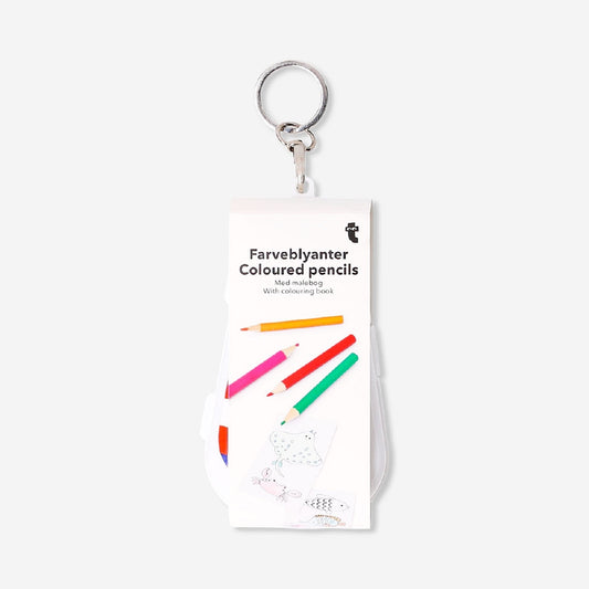 Mini coloured pencils with colouring book