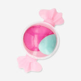 Flying Tiger Copenhagen mini makeup blender sponges in bright hard candy box for flawless foundation application.