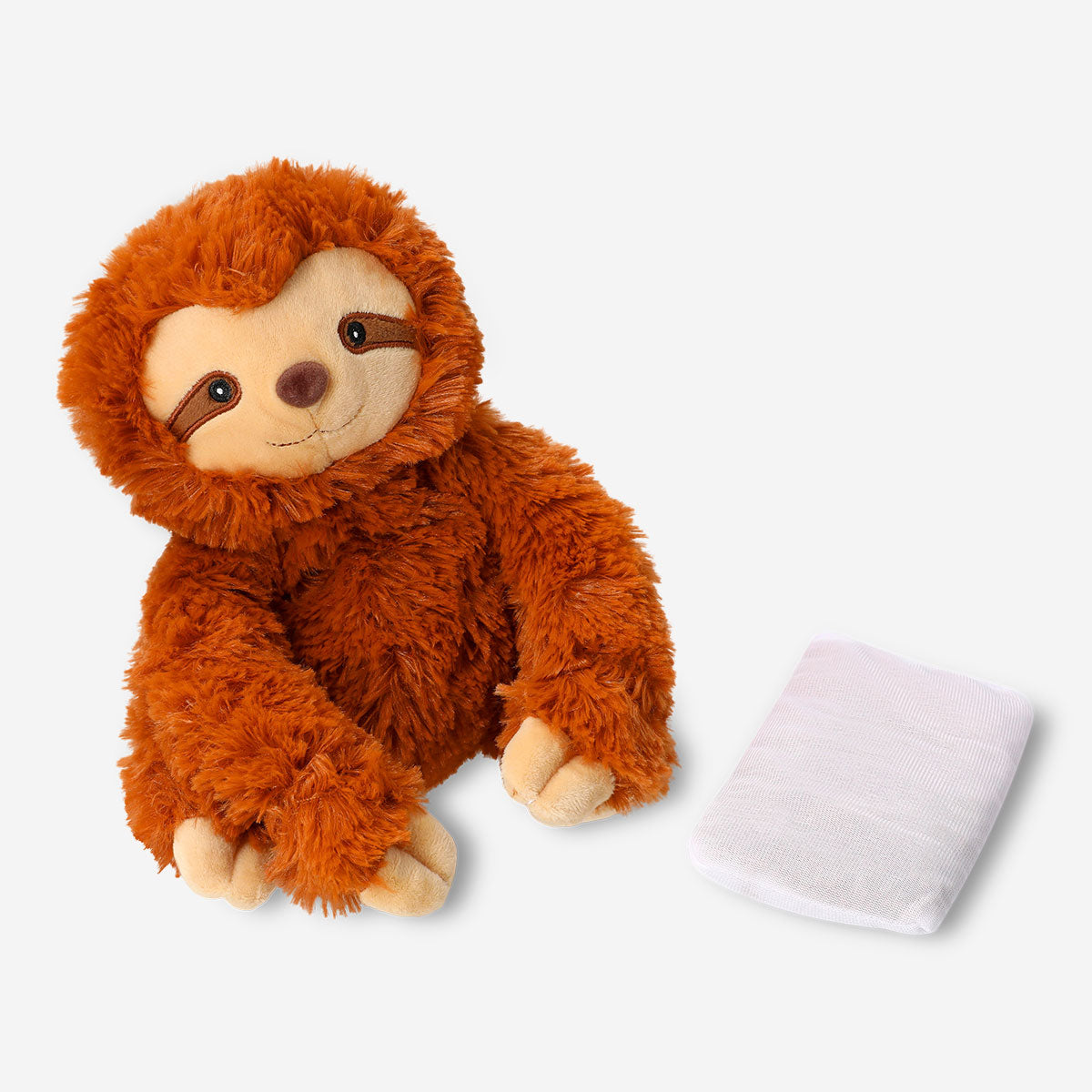 Soft plush heating sloth toy from Flying Tiger Copenhagen, featuring a cuddly, cozy design perfect for comfort and warmth.
