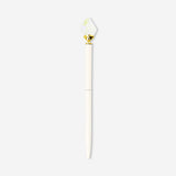 White ballpoint pen with a crystal topper from Flying Tiger Copenhagen, designed for office use, shown on a plain background.