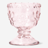 Floral glass egg cup