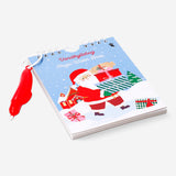Flying Tiger Copenhagen Magic Water Book with Christmas theme, featuring colorful holiday designs on a reusable hobby activity page.
