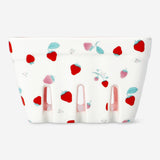 Ceramic kitchen colander with strawberry print from Flying Tiger Copenhagen, featuring a round shape and colorful fruit design.