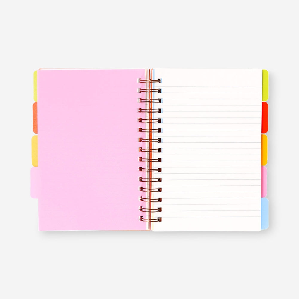 Flying Tiger Copenhagen A5 leaf notebook with page markers, featuring a hardcover and lined pages for office or note-taking use.