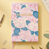 Flying Tiger Copenhagen Hydrangea gratitude journal for office use, featuring a floral cover design with hydrangea illustrations.