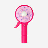 Flying Tiger Copenhagen mist spray fan with dragon fruit design, compact gadget for cooling and refreshing airflow.
