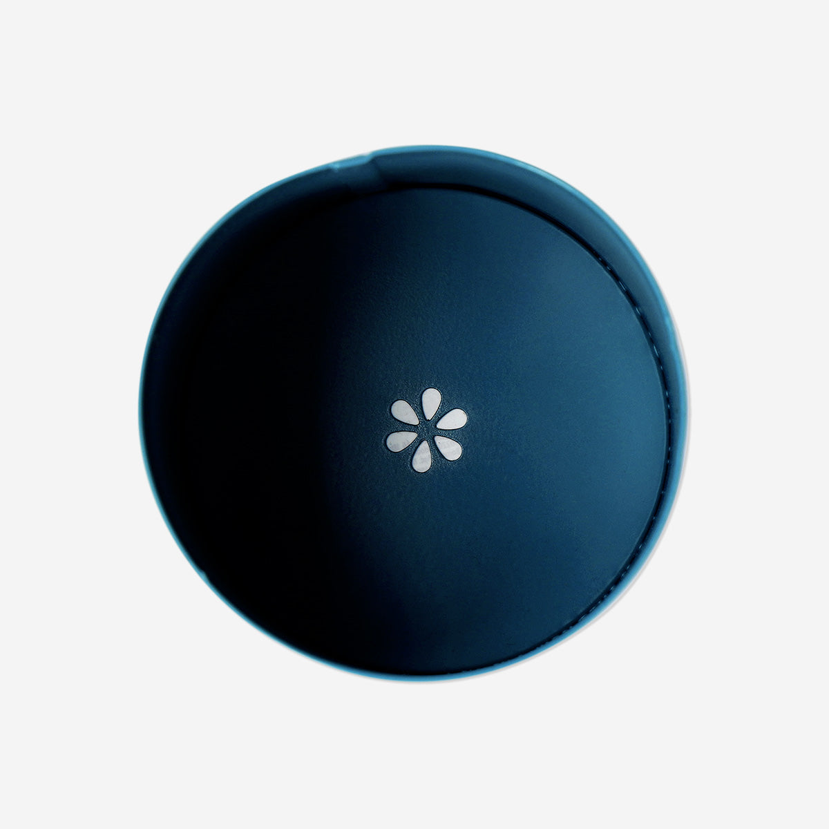 Blue metal pencil holder