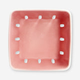 Ceramic kitchen colander with strawberry print by Flying Tiger Copenhagen, featuring a round shape and vibrant fruit design.