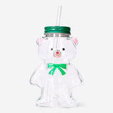 Gobelet ours avec couvercle et paille - 500 ml