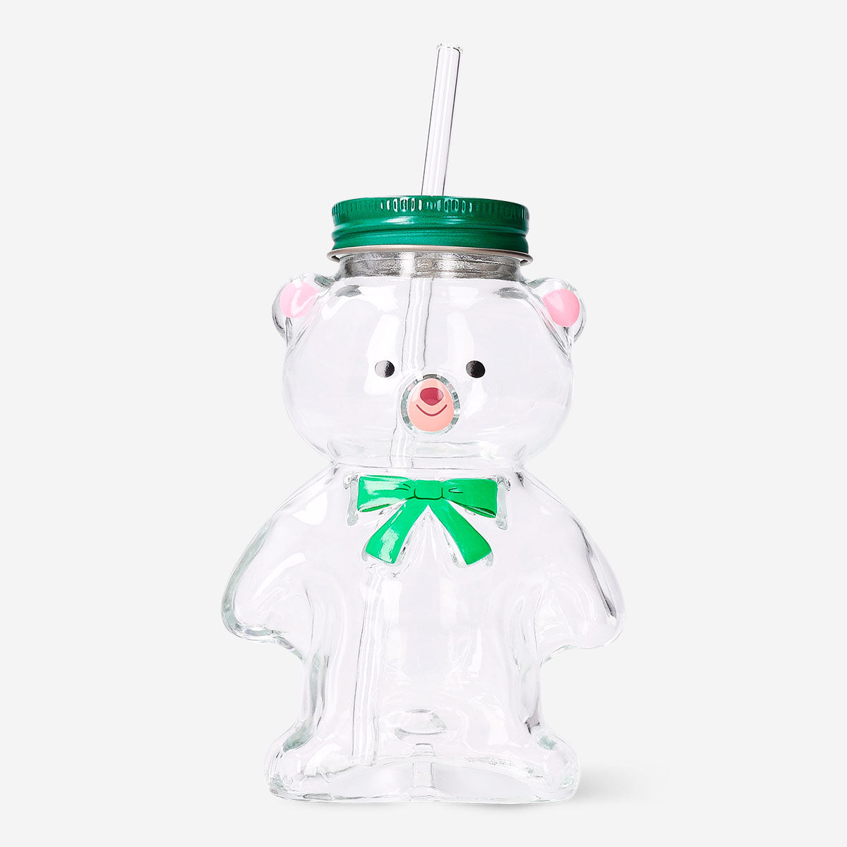 Gobelet ours avec couvercle et paille - 500 ml