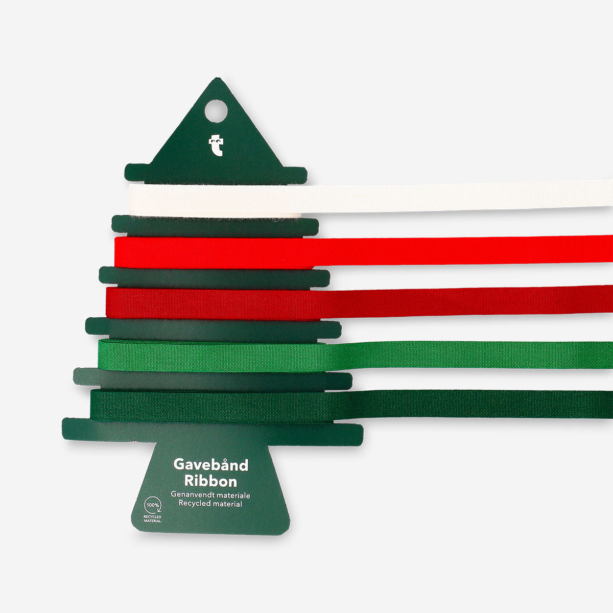 Set of five colorful cotton ribbons for office crafts and decorations, featuring assorted sizes and vibrant hues.