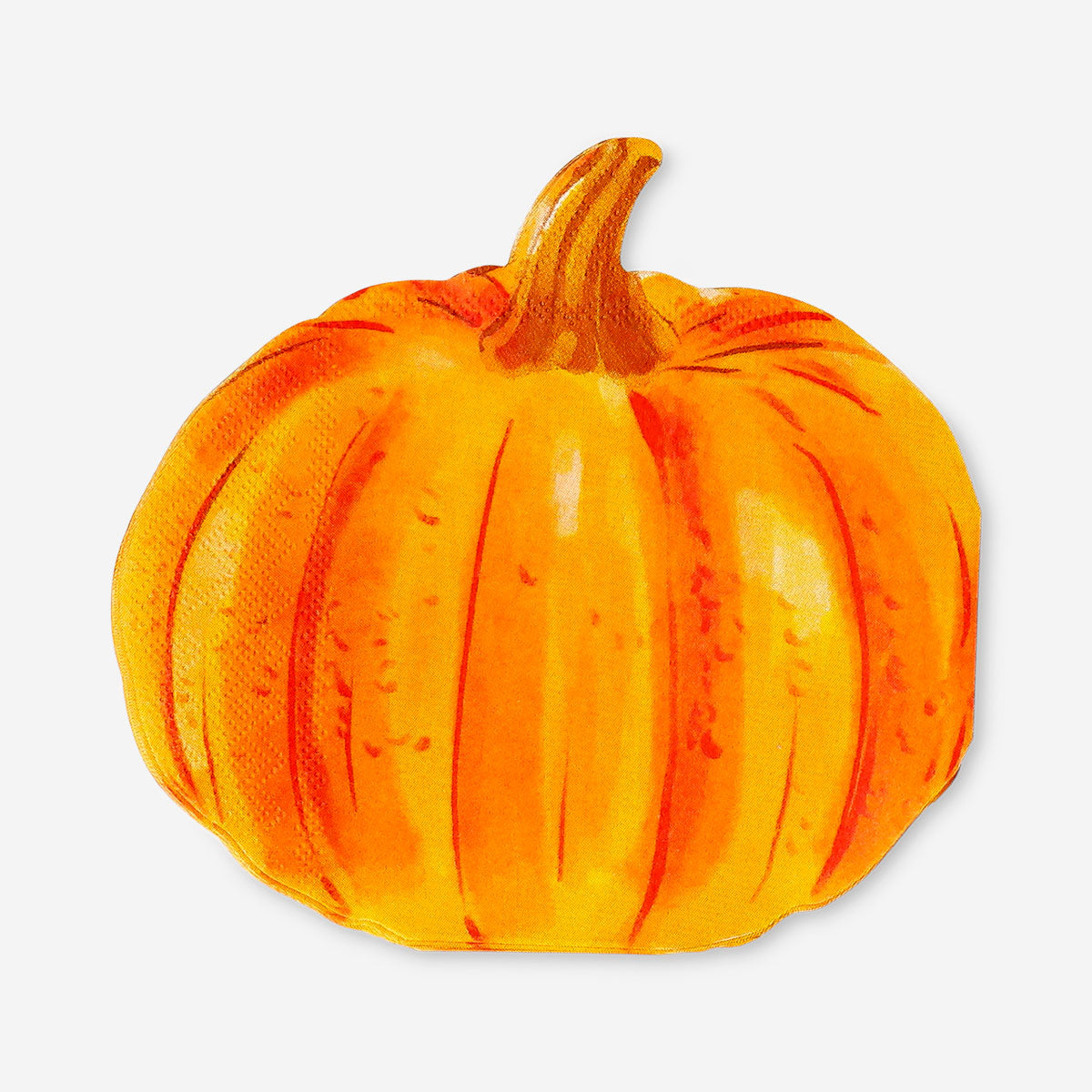 Set of 16 Halloween pumpkin napkins for party decoration by Flying Tiger Copenhagen, featuring festive orange pumpkin designs.