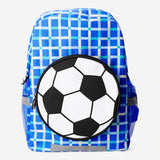 Flying Tiger Copenhagen football-themed office backpack with adjustable straps and spacious main compartment.