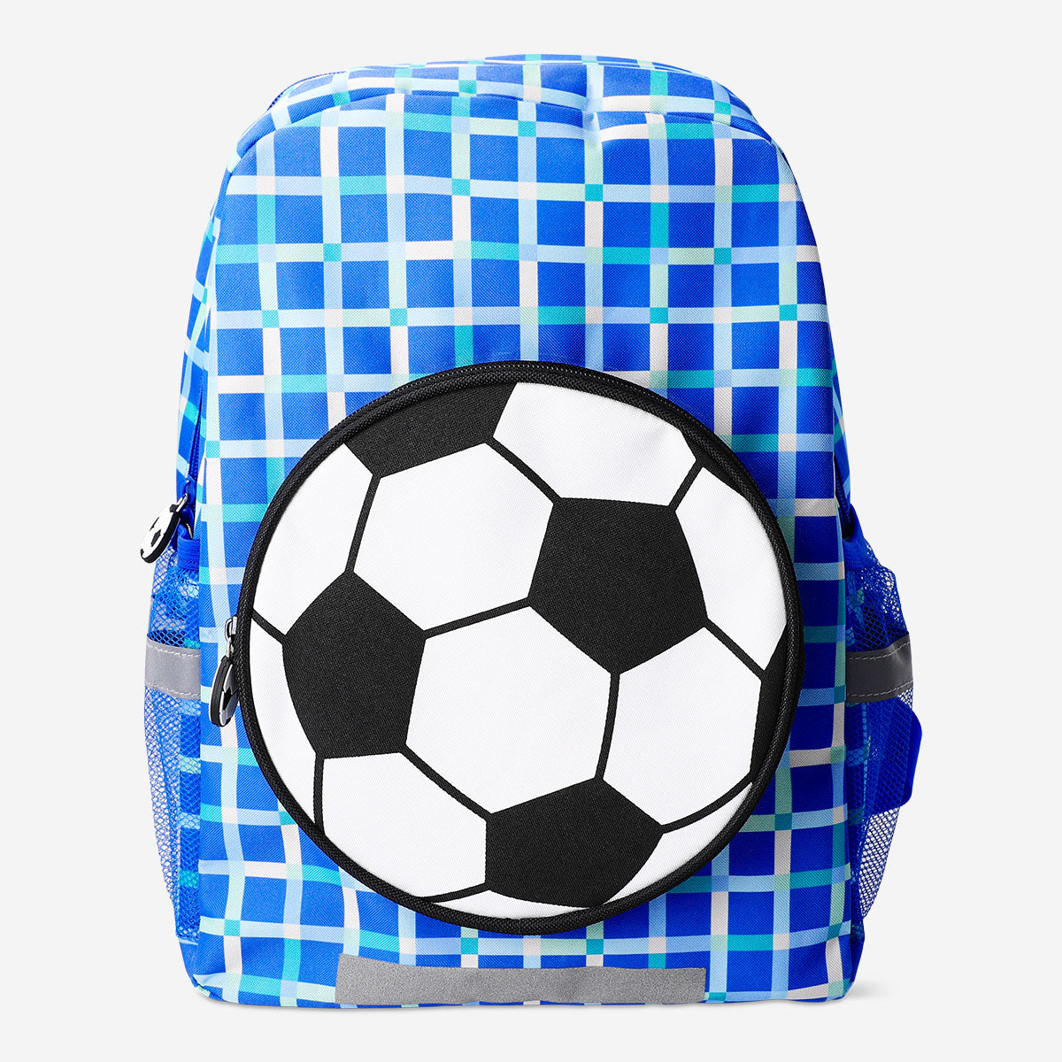 Flying Tiger Copenhagen football-themed office backpack with adjustable straps and spacious main compartment.