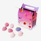 Colorful marshmallow basket with raspberry, strawberry, and blackberry flavored marshmallows from Flying Tiger Copenhagen.