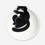 White ceramic kitchen bowl featuring a cute cat design, 10 cm, by Flying Tiger Copenhagen.
