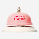 Flying Tiger Copenhagen Bell Ring for Coffee gadget with a sleek metal design and a small bell for alerting during coffee brewing.
