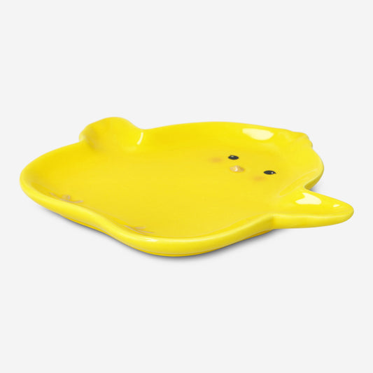 Gele kip serveerplank - 20 cm