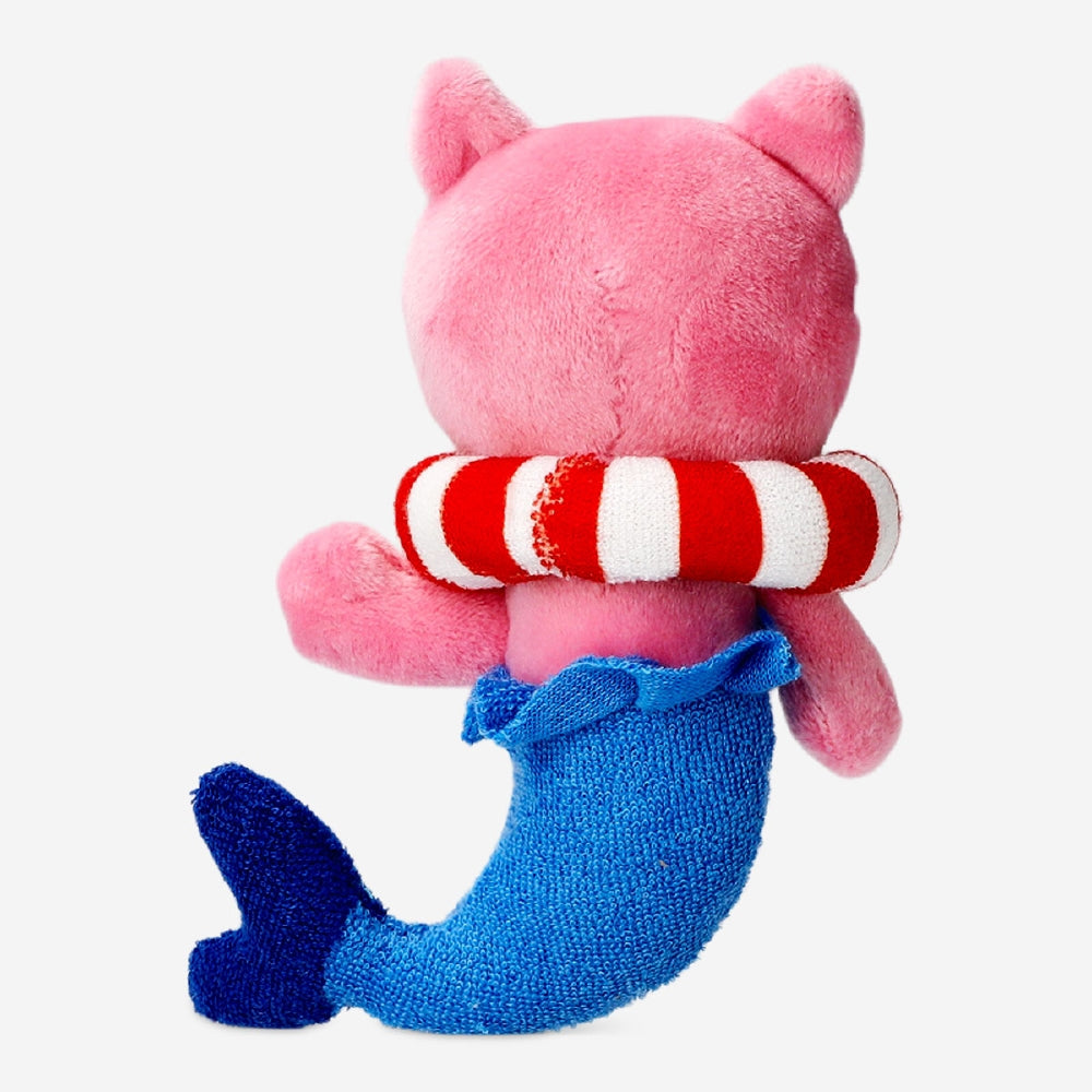 Flying Tiger Copenhagen Bath Buddy Cat Mermaid toy, soft rubber bath toy with colorful cat mermaid design for kids.