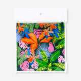 Set of 16 tropical print party napkins from Flying Tiger Copenhagen, featuring vibrant tropical leaf designs.