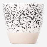 Black speckled 250 ml ceramic mug from Flying Tiger Copenhagen, kitchenware with a stylish, modern design and comfortable handle.