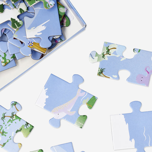 Puzzle - Mapa-mundo ilustrado