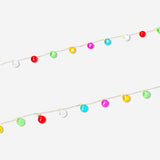Flying Tiger Copenhagen big bauble garland ribbon, 1.75 m long, decorative office ornament with colorful shiny baubles.