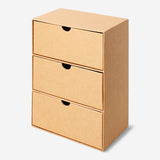 Horisontal skrivebordsorganiser i hobbypapir med 3 skuffer