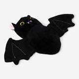 Black bat-shaped pet toy from Flying Tiger Copenhagen, soft leisure toy for cats or small pets on a white background.