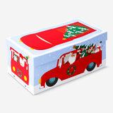 Flying Tiger Copenhagen Santa's truck gift box, 12x20 cm, festive office packaging with holiday-themed design