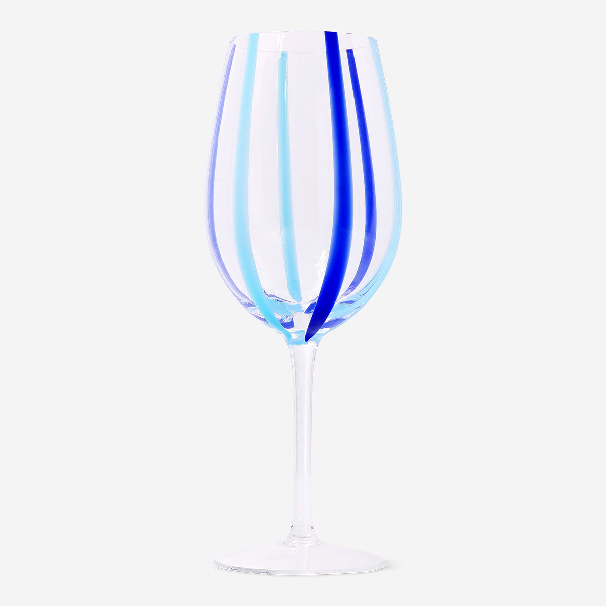 Vinglas med blå striber - 450 ml