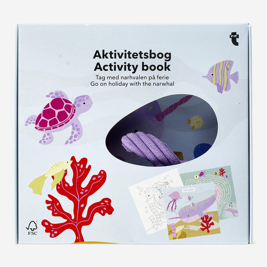 Activity book. Holiday with narwhal
