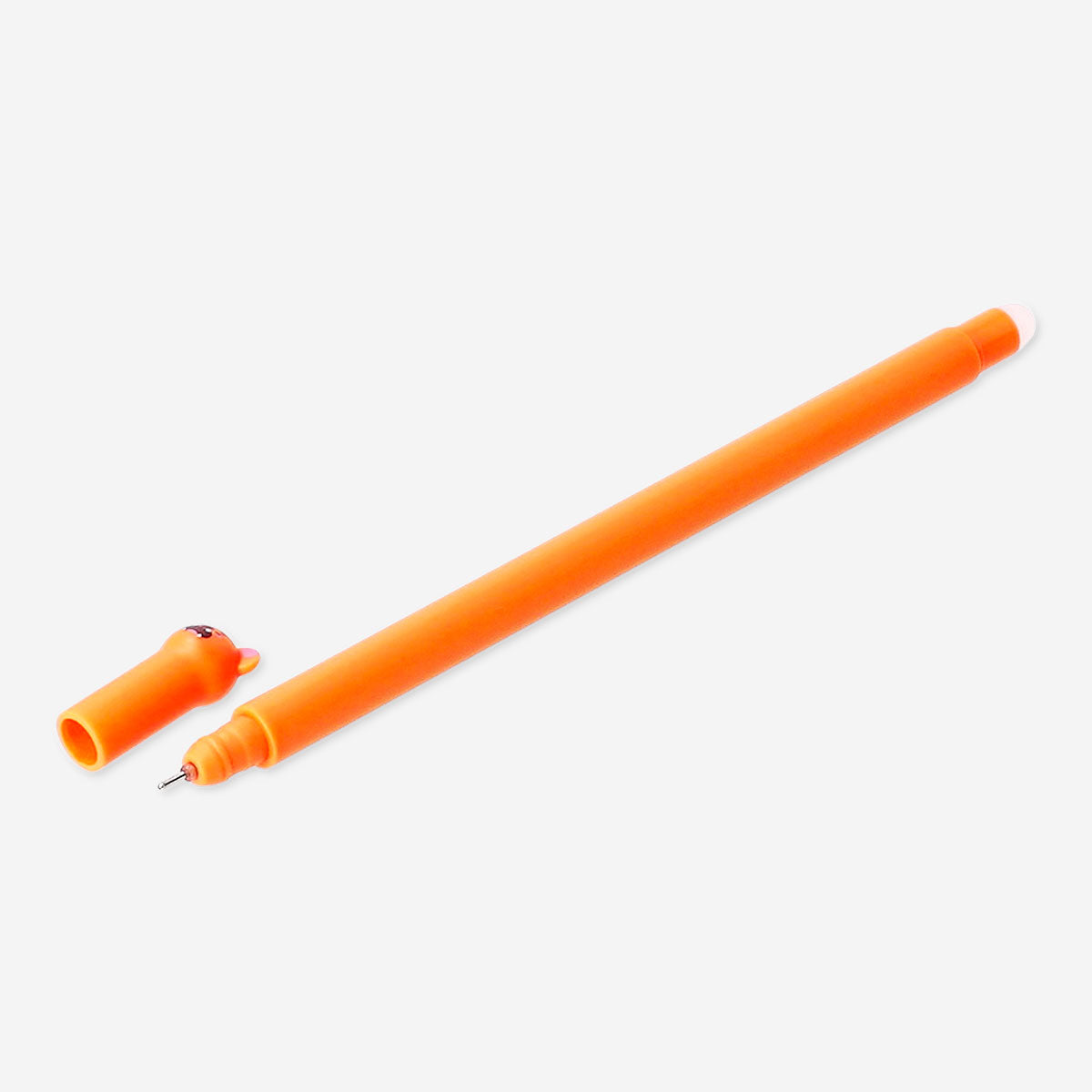 Erasable gel ink pen with a tiger topper from Flying Tiger Copenhagen, ideal for office or school writing tasks.