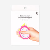 Flying Tiger Copenhagen pocket cooling pad featuring a vibrant dragon fruit design, compact gadget for refreshing comfort.