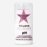 Flying Tiger Copenhagen Relove Jelly Blush in shade PH reactive, showing a vibrant, gel-like personal care product in a clear container.