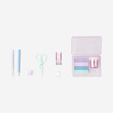 Pink stationery kit - 7 pcs