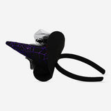 Adult witch's hat with veil costume hairband, Flying Tiger Copenhagen party accessory, featuring a pointed hat and sheer veil detail.
