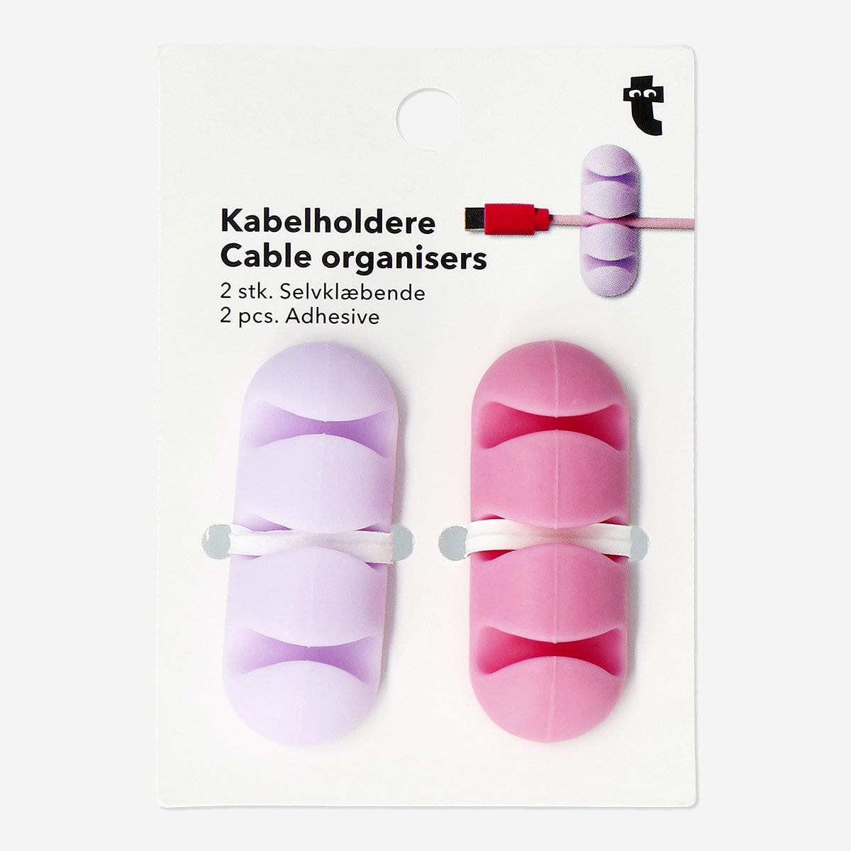 Adhesive cable organisers - 2 pcs Media Flying Tiger Copenhagen 