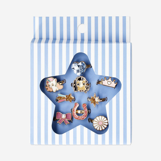 Adjustable children's rings - Unicorns and horses